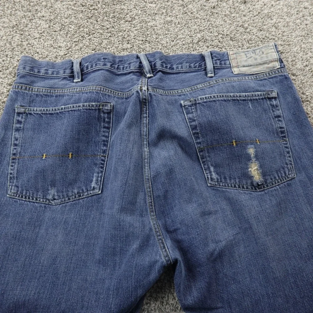 VTG Polo Ralph Lauren Jeans Mens 42X30 Blue Denim Pants Vintage 67 Baggy Y2K 00s